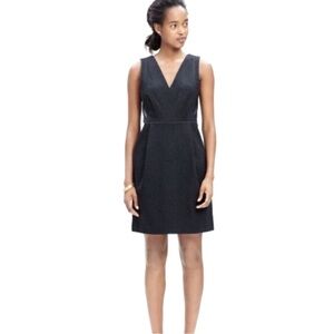 Madewell Ponte V-Neck Leather Inset Dress - Women’s Size 10 - NWOT